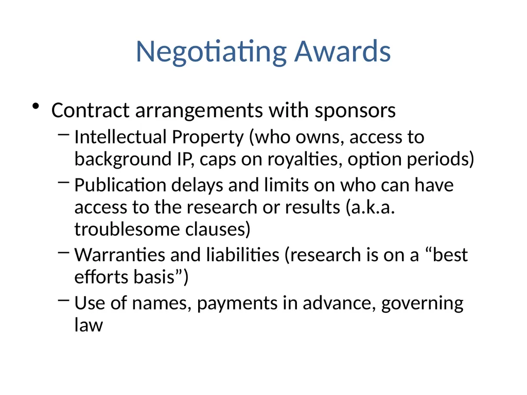 Role of the Sponsored Programs Office Michelle D. - slide 10 of 13