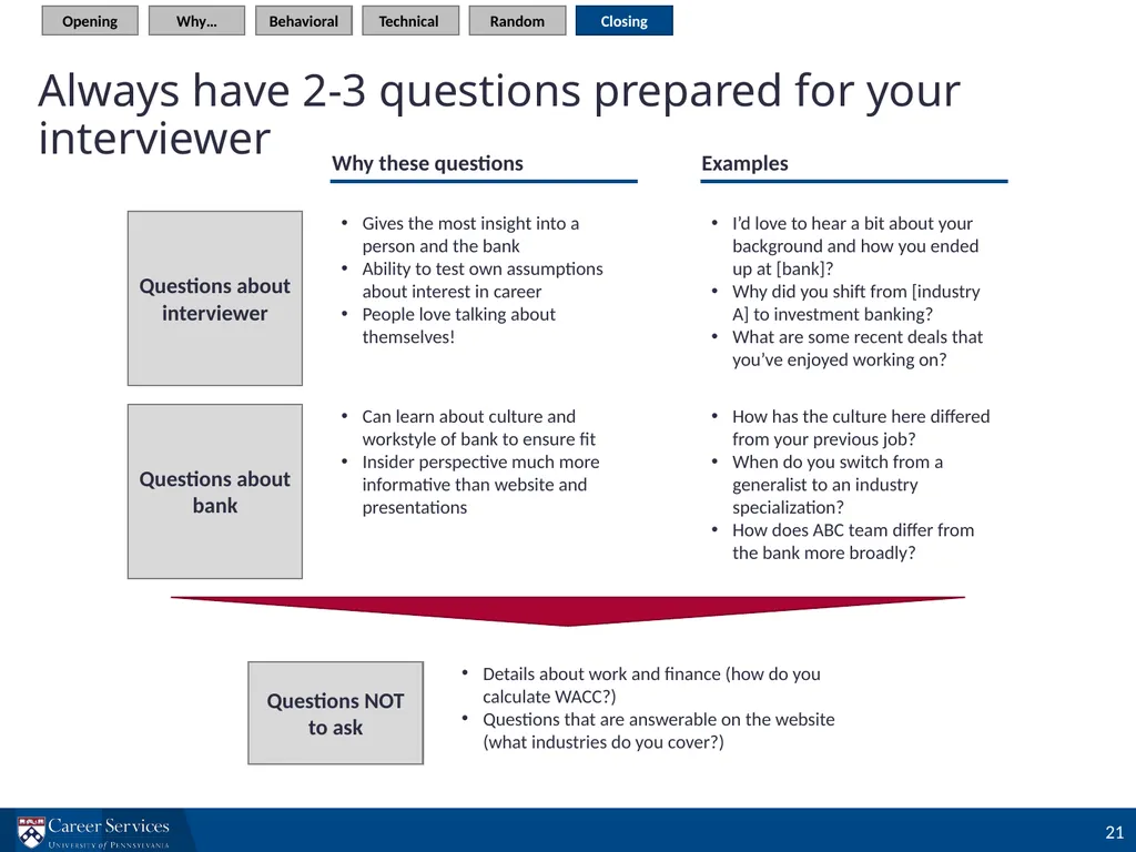 Investment Banking Interview Prep Workshop - slide 21 of 29