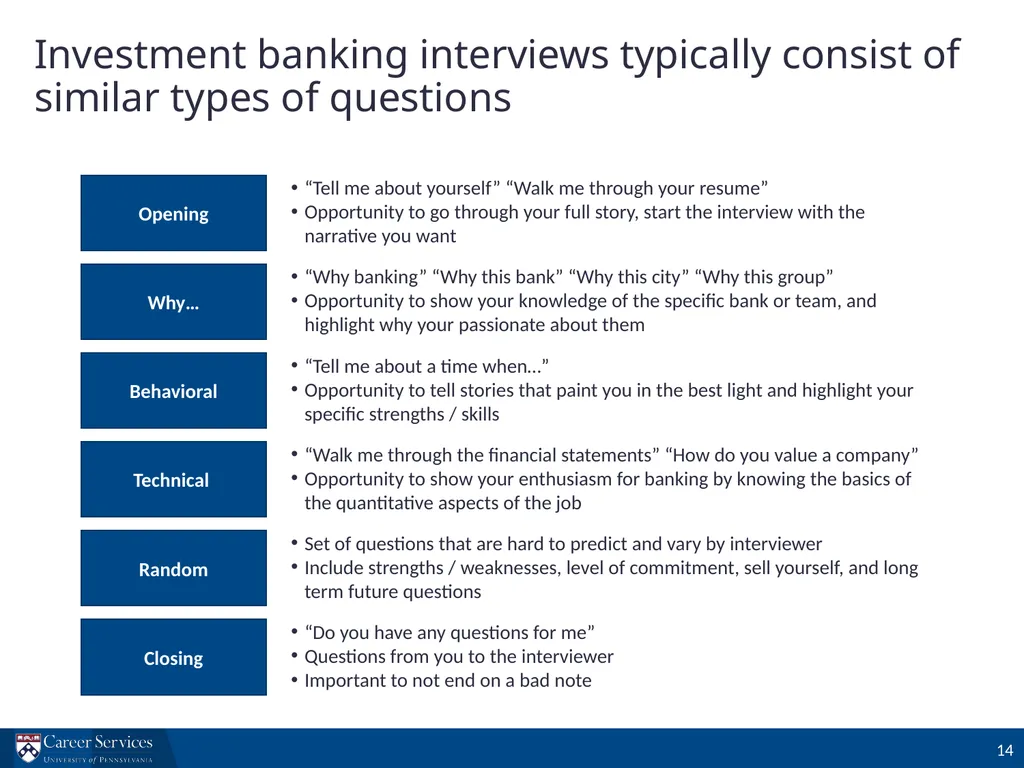 Investment Banking Interview Prep Workshop - slide 14 of 29