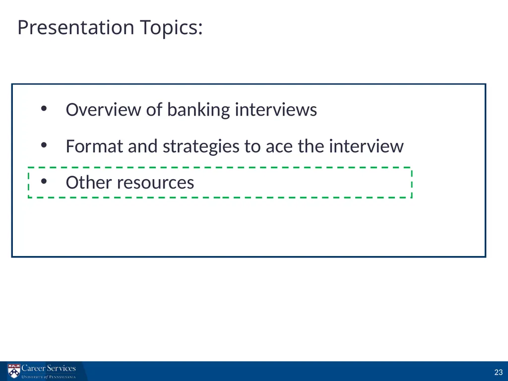 Investment Banking Interview Prep Workshop - slide 23 of 29