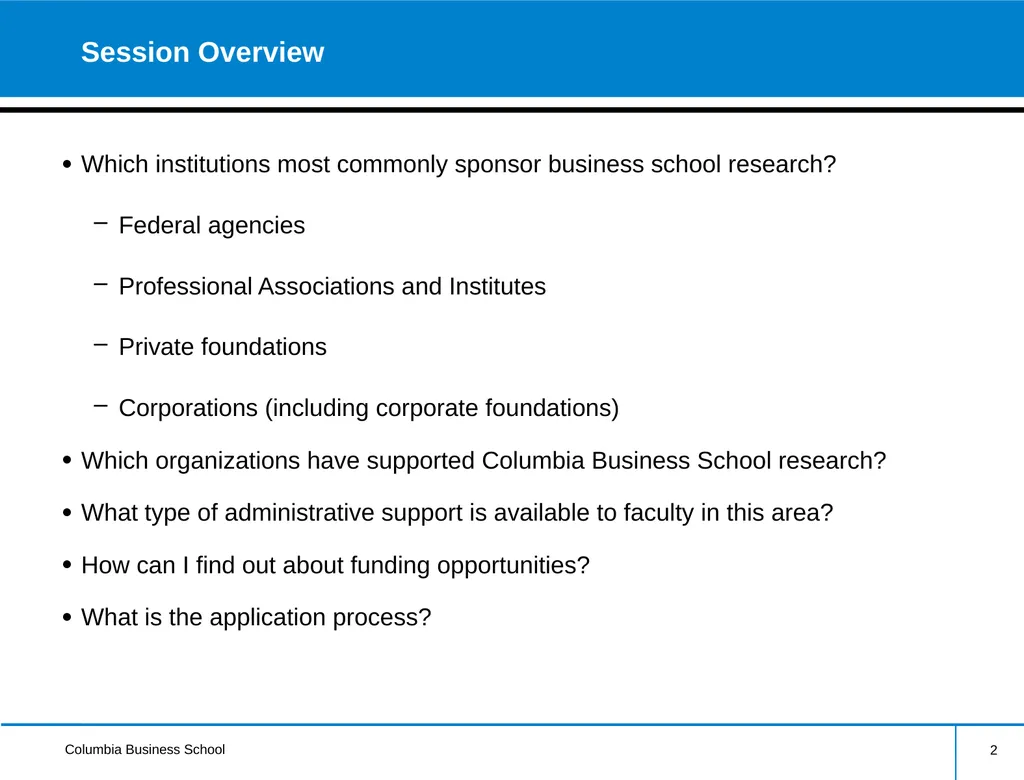 External Research Funding Information Session - slide 2 of 22