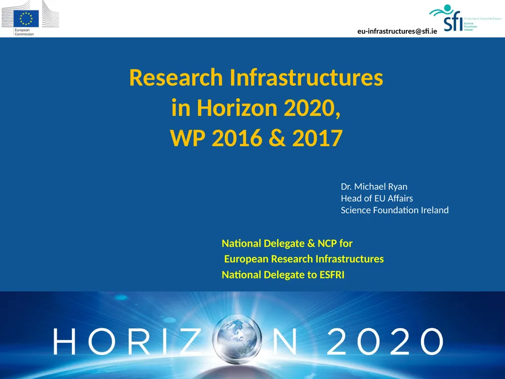 National Delegate & NCP for European Research - slide 1 of 22