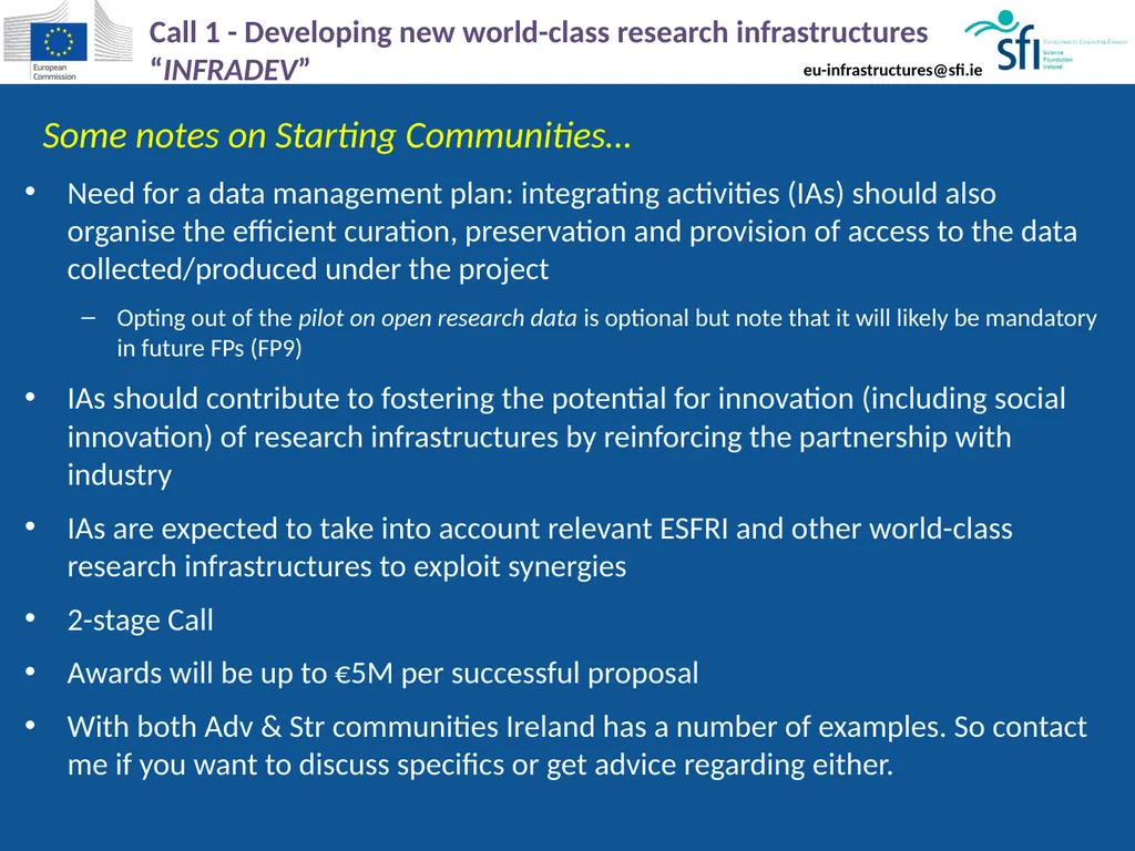 National Delegate & NCP for European Research - slide 10 of 22