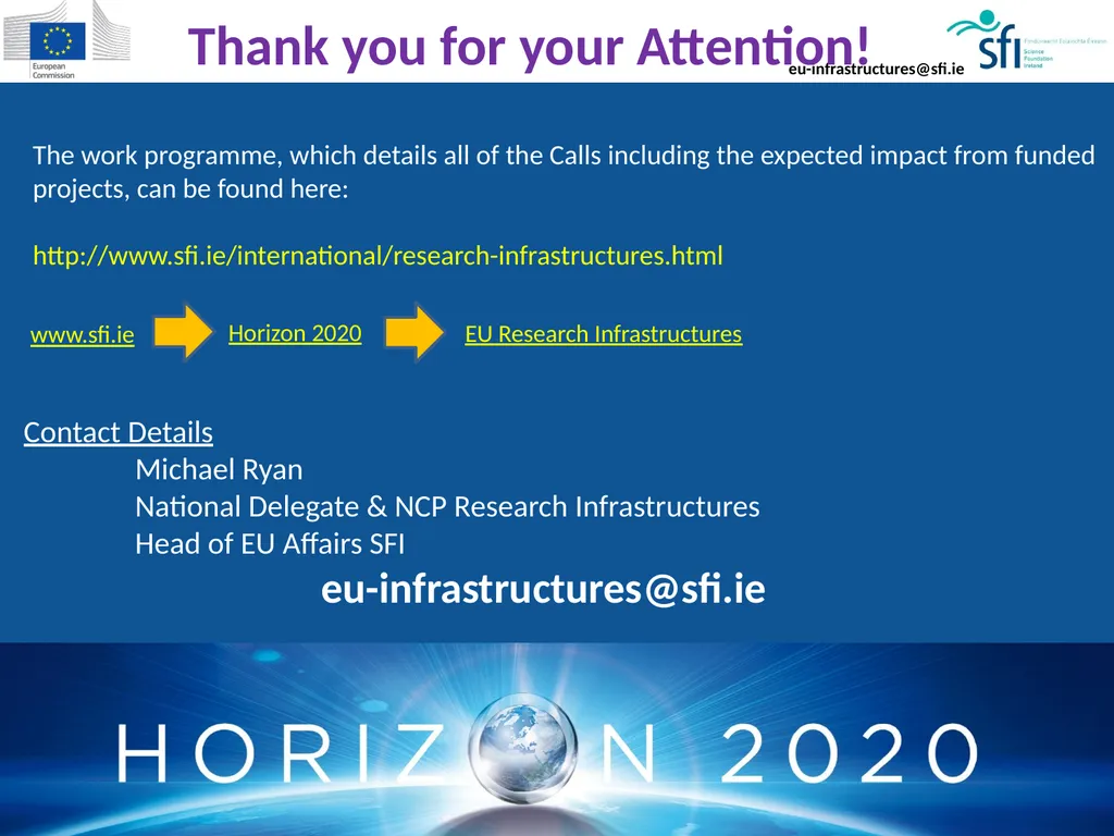 National Delegate & NCP for European Research - slide 22 of 22