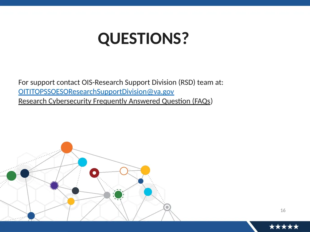 Research Town Hall Research Support division (RSD) - slide 16 of 16