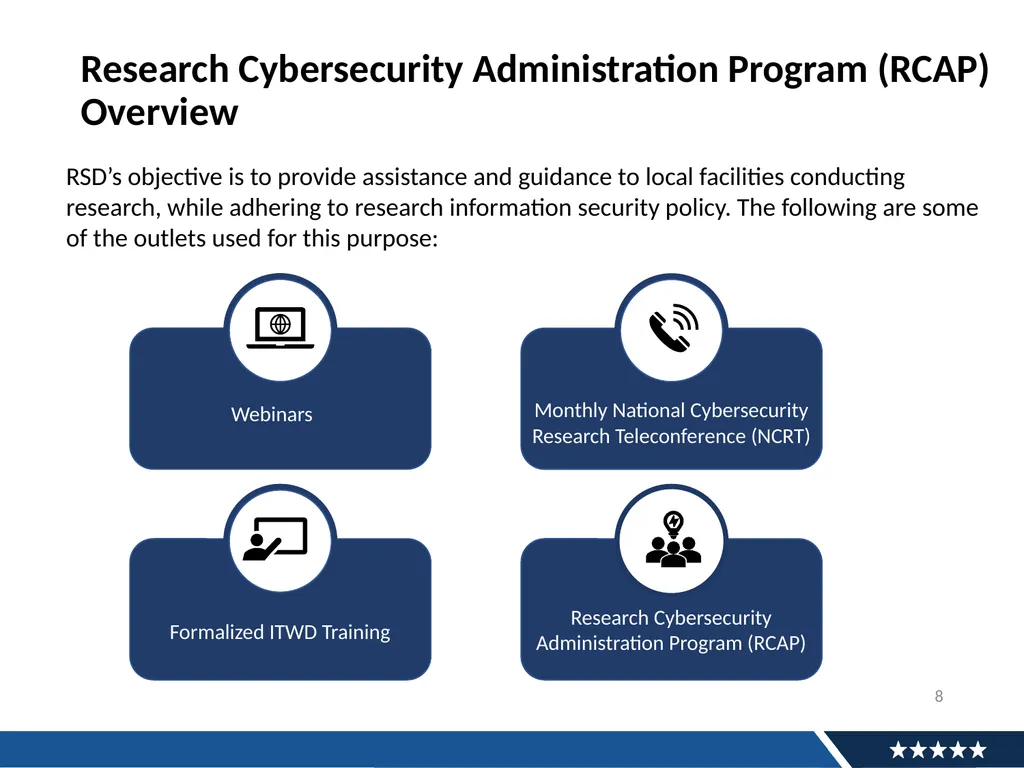 Research Town Hall Research Support division (RSD) - slide 8 of 16