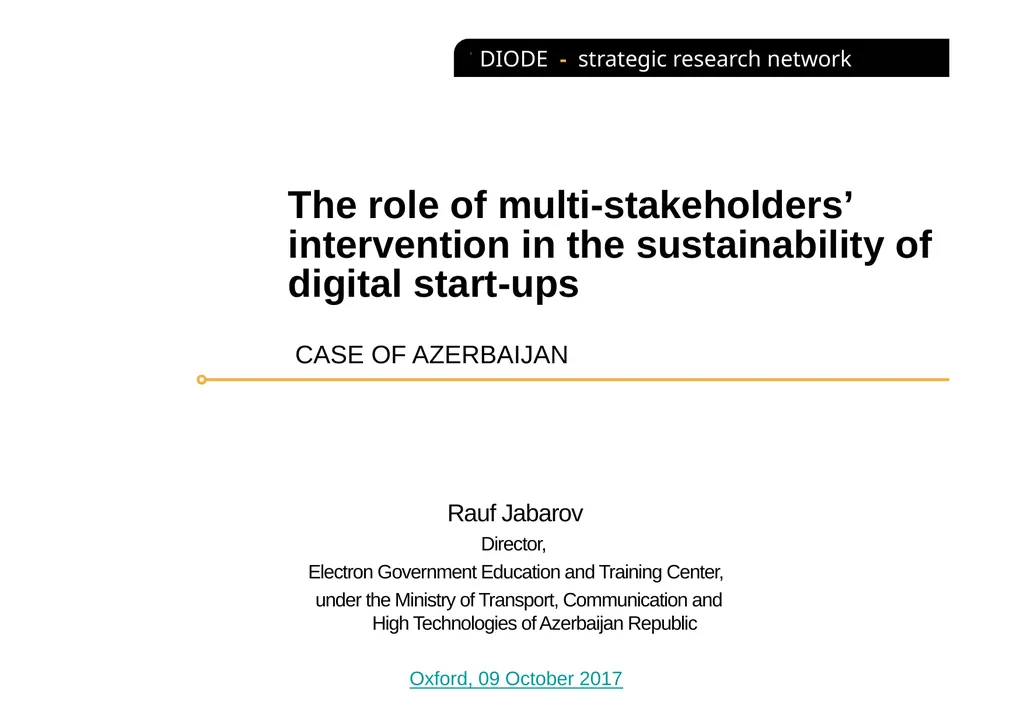 The role of multi-stakeholders’ intervention in - slide 1 of 18