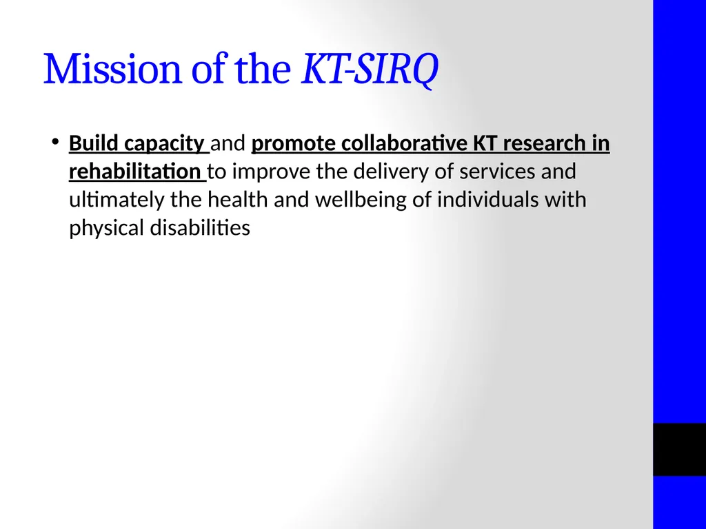 Advancing Knowledge Translation Research in - slide 5 of 17