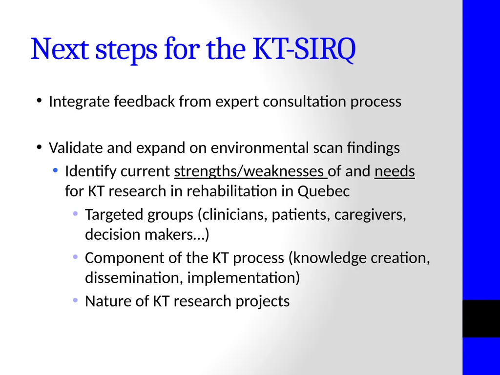 Advancing Knowledge Translation Research in - slide 14 of 17