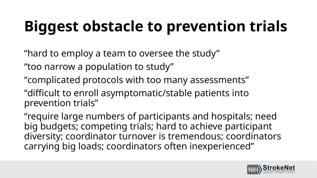 Prevention Trials: Operational Challenges and - slide 5 of 20