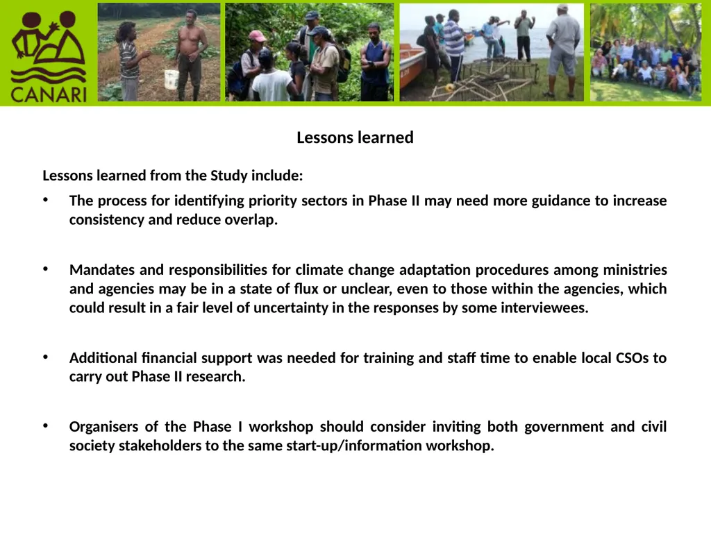 Participatory research to enhance climate change - slide 8 of 11