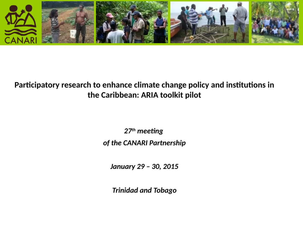 Participatory research to enhance climate change - slide 1 of 11
