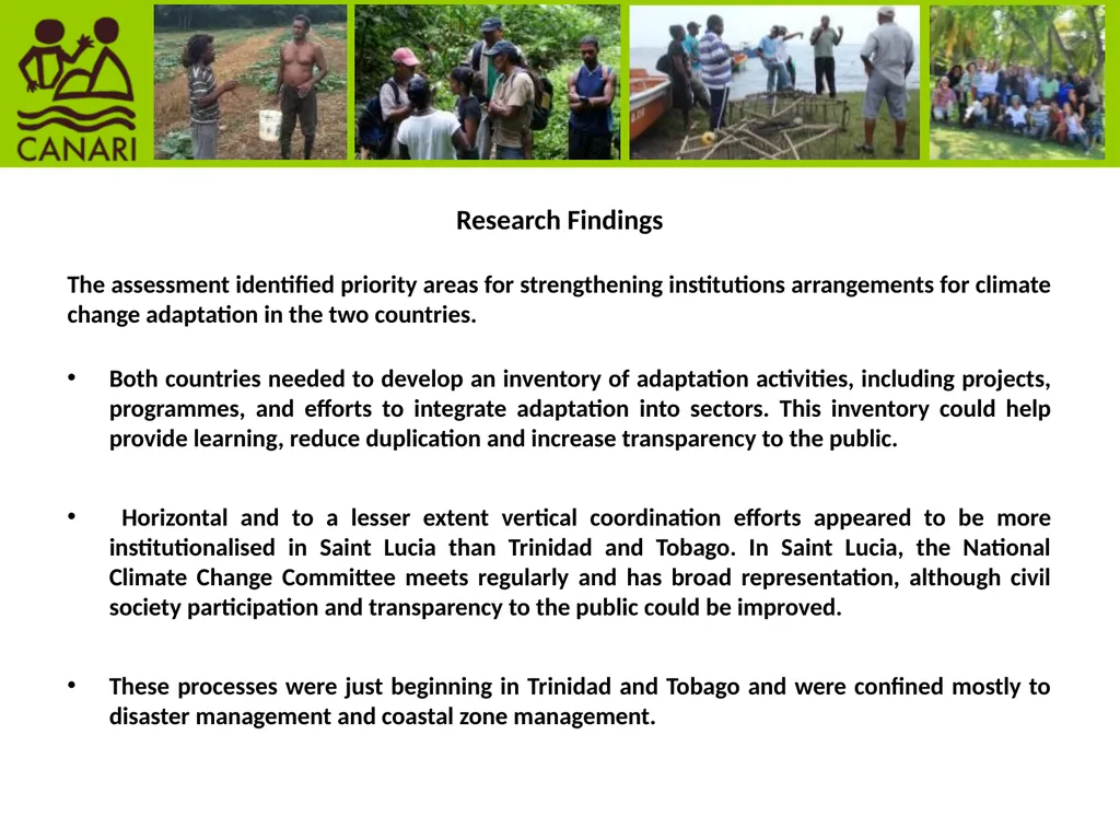 Participatory research to enhance climate change - slide 5 of 11