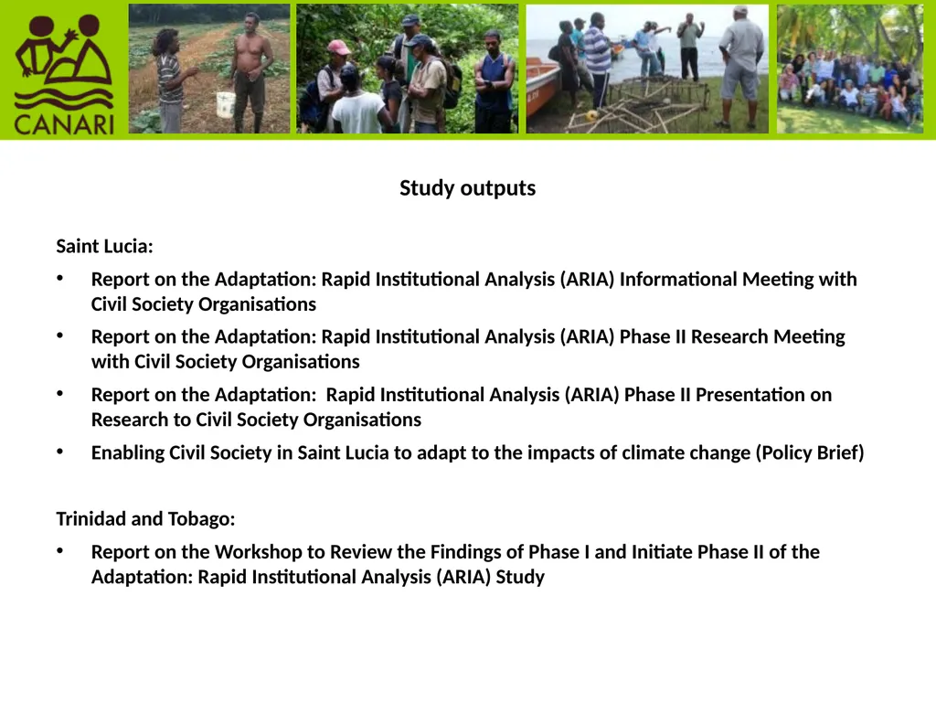 Participatory research to enhance climate change - slide 10 of 11