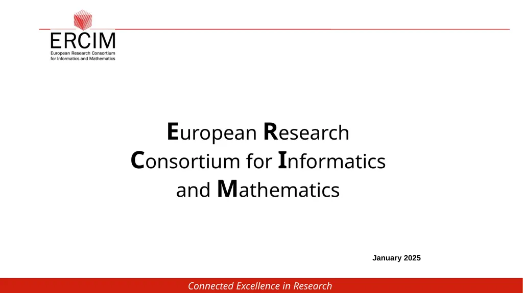 European Research Consortium for Informatics and - slide 1 of 20