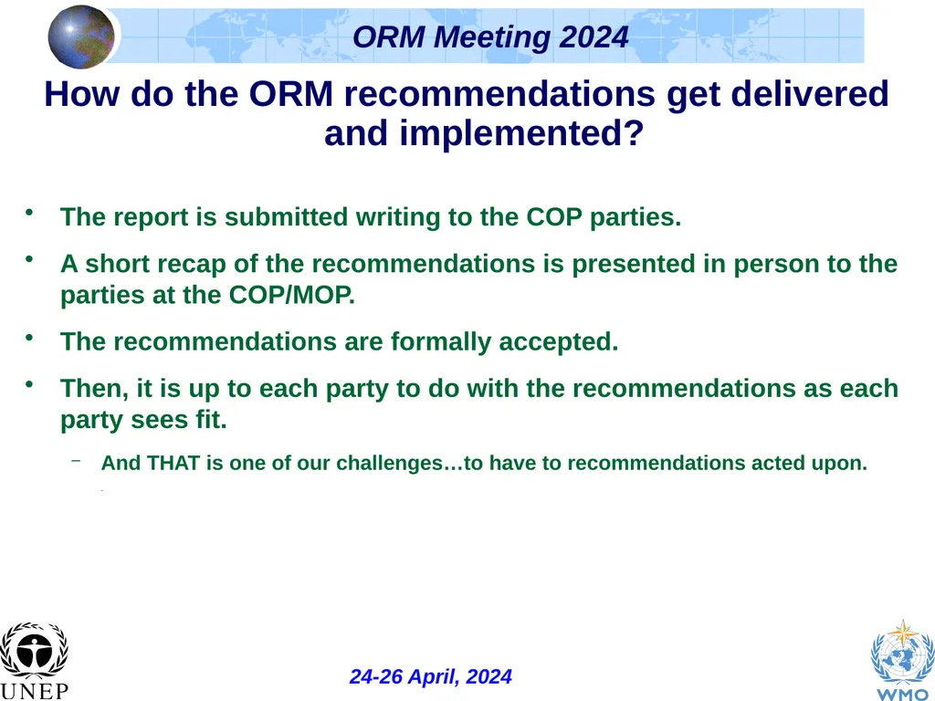 The Ozone Research Managers (ORM), the Science - slide 5 of 16