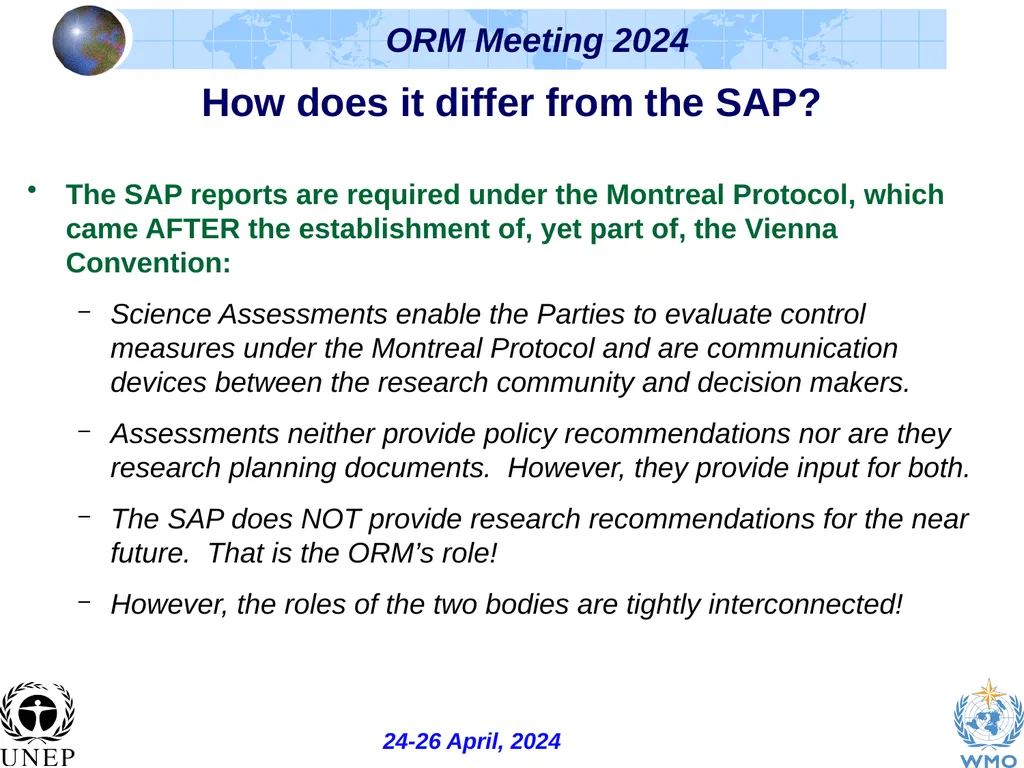 The Ozone Research Managers (ORM), the Science - slide 4 of 16
