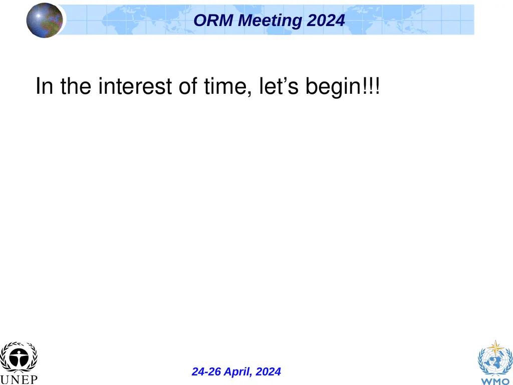 The Ozone Research Managers (ORM), the Science - slide 16 of 16