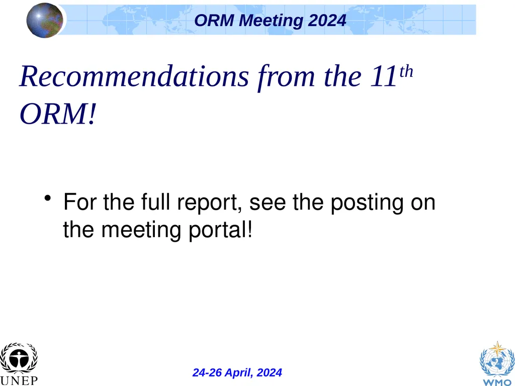 The Ozone Research Managers (ORM), the Science - slide 8 of 16