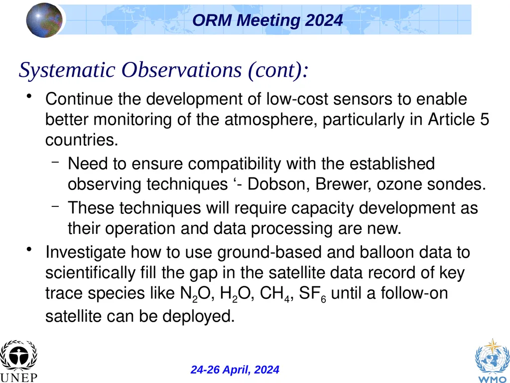 The Ozone Research Managers (ORM), the Science - slide 12 of 16