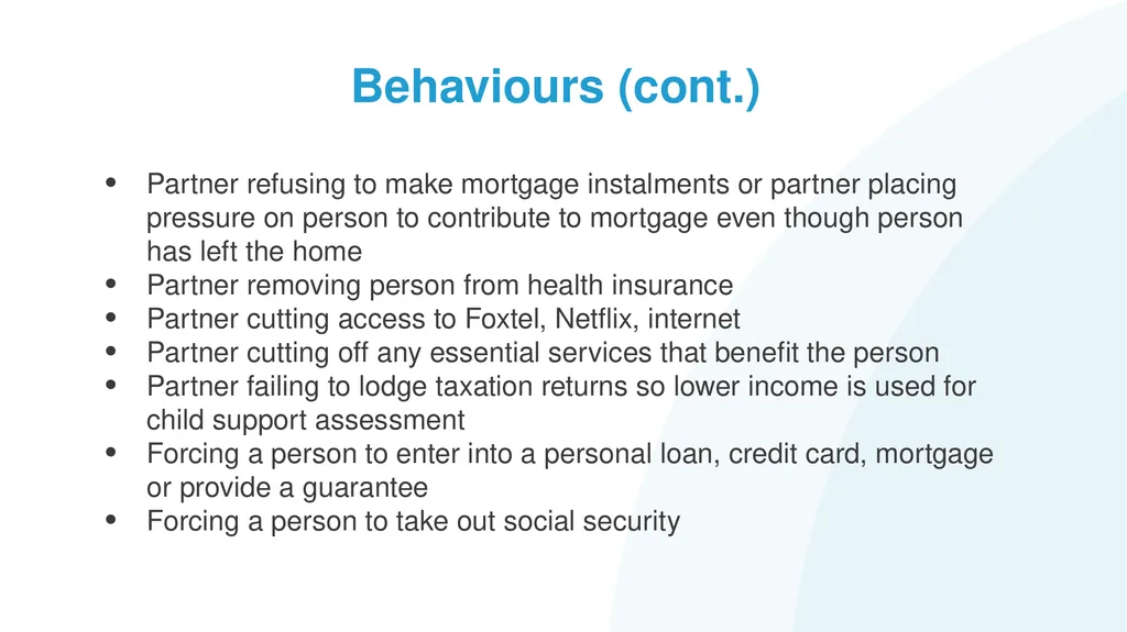 Family Law Remedies to Address Financial Abuse: - slide 9 of 46