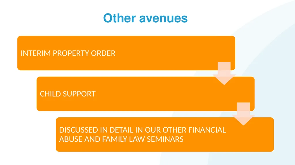 Family Law Remedies to Address Financial Abuse: - slide 34 of 46