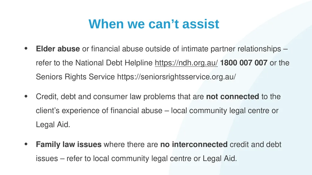 Family Law Remedies to Address Financial Abuse: - slide 42 of 46