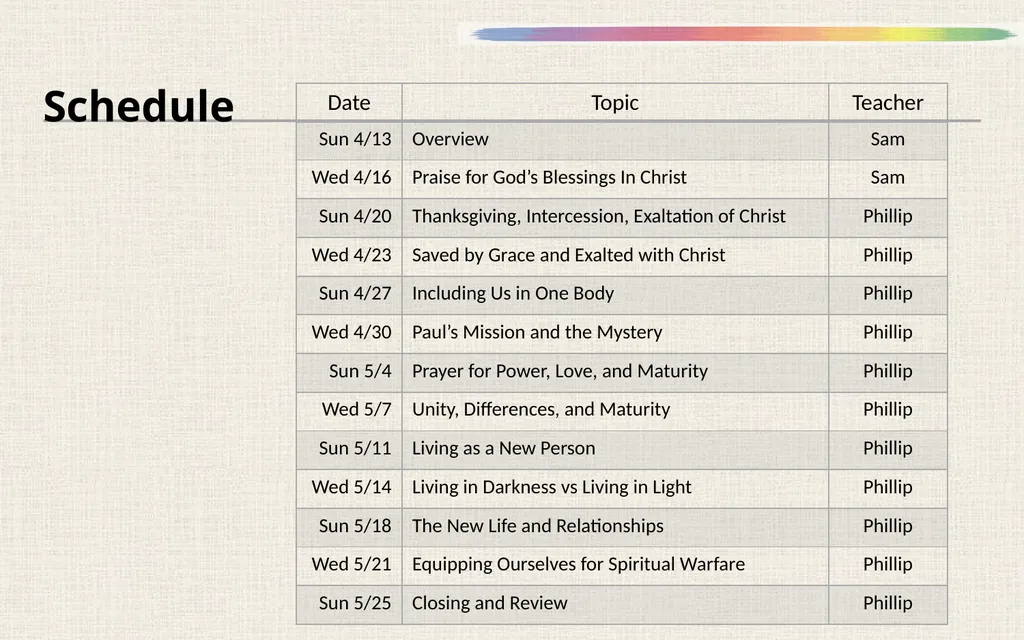Schedule What Do We Know about Ephesus? Center of - slide 2 of 28