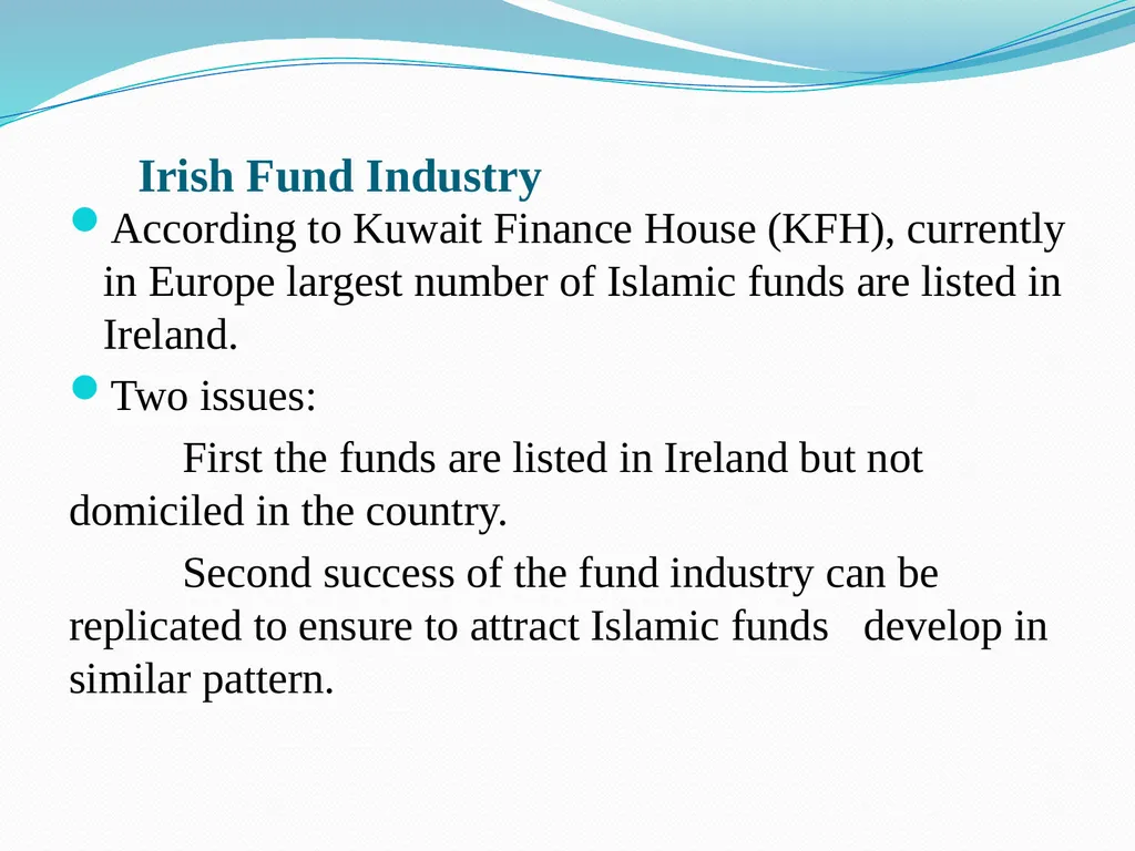 Islamic Financing in Europe Recent Developments in - slide 12 of 18