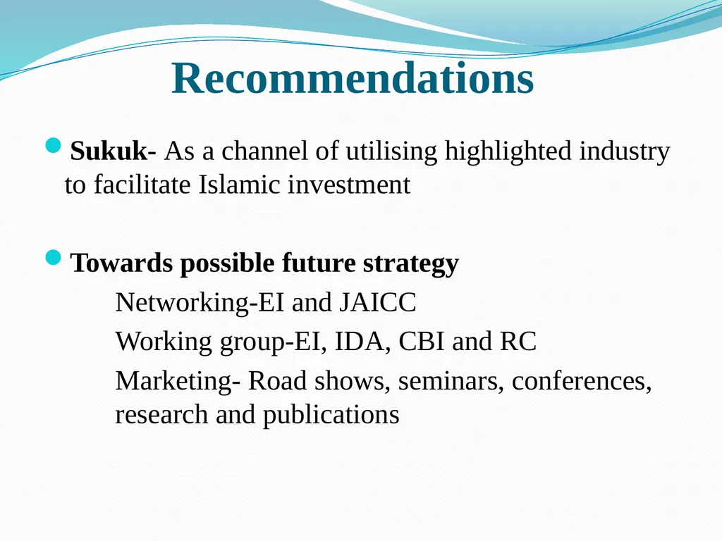 Islamic Financing in Europe Recent Developments in - slide 18 of 18