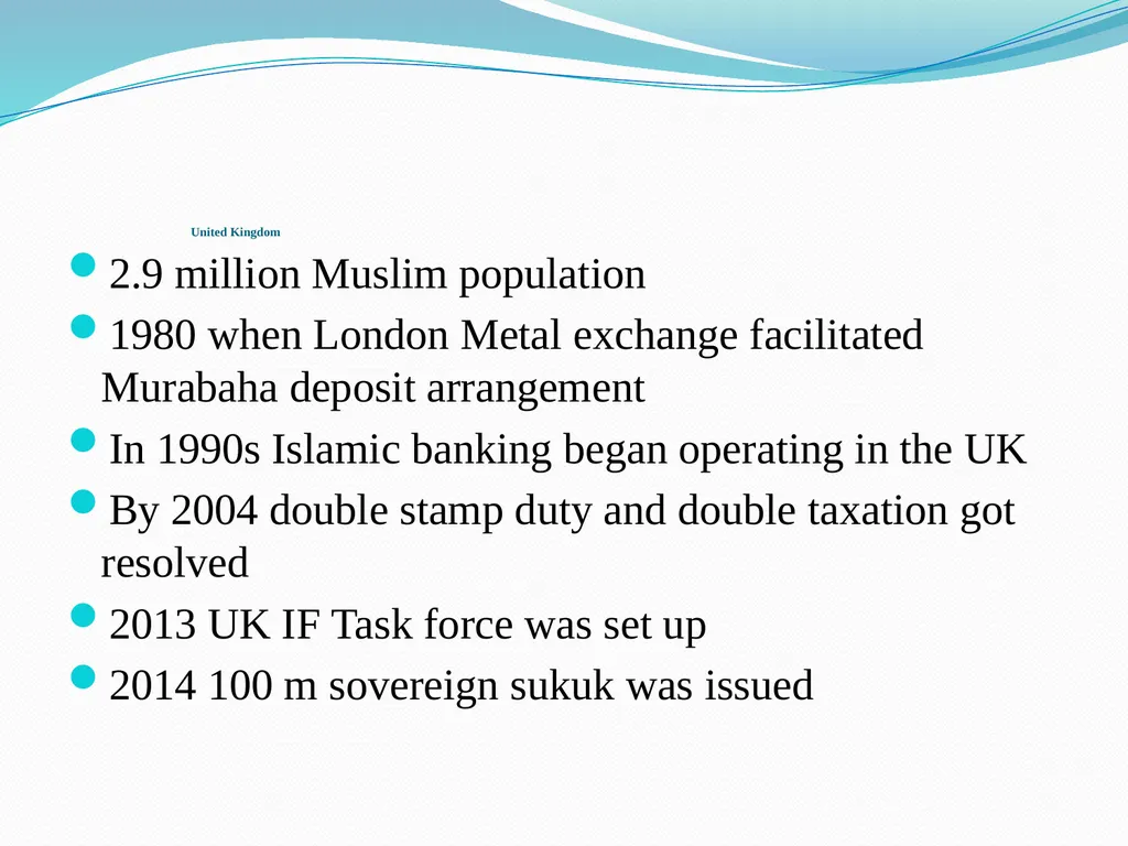 Islamic Financing in Europe Recent Developments in - slide 6 of 18