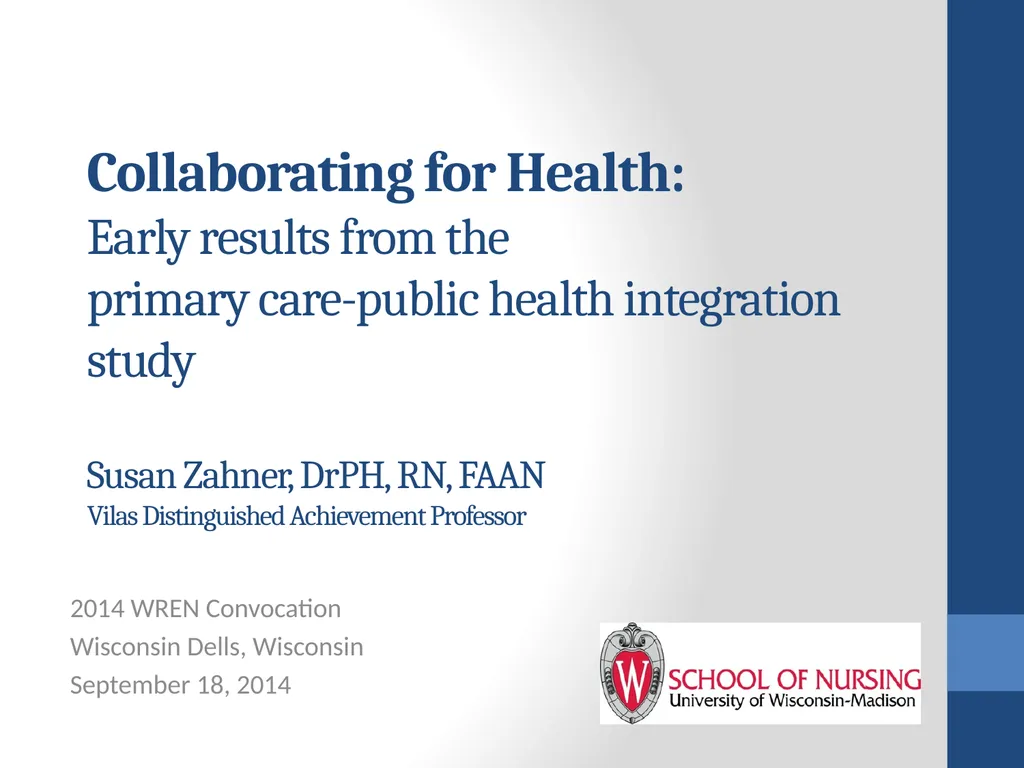 Collaborating for Health: Early results from the - slide 1 of 30