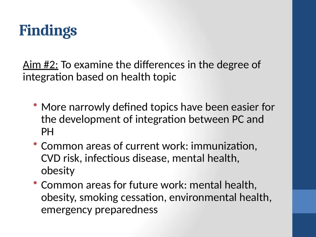 Collaborating for Health: Early results from the - slide 21 of 30