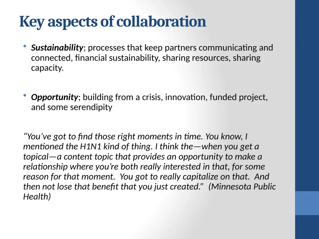 Collaborating for Health: Early results from the - slide 18 of 30