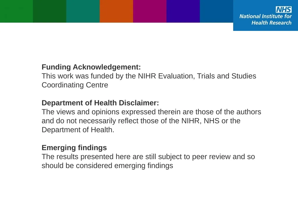 NIHR using systematic reviews to inform funding - slide 2 of 12