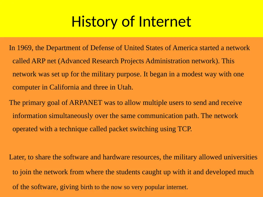 Internet Presented By Dr. K. Punitha Devi Head & - slide 3 of 10