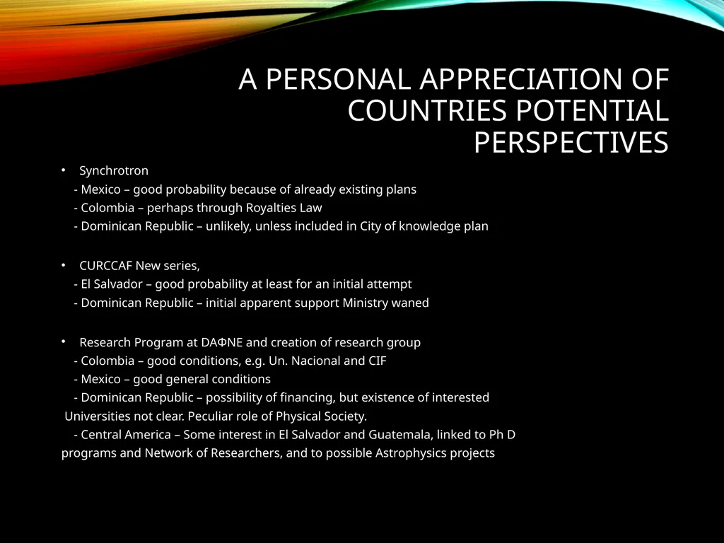 Physics Development in Great Caribbean Region – - slide 36 of 39