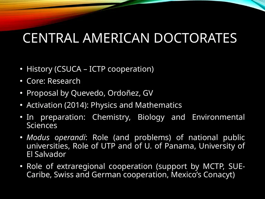 Physics Development in Great Caribbean Region – - slide 25 of 39