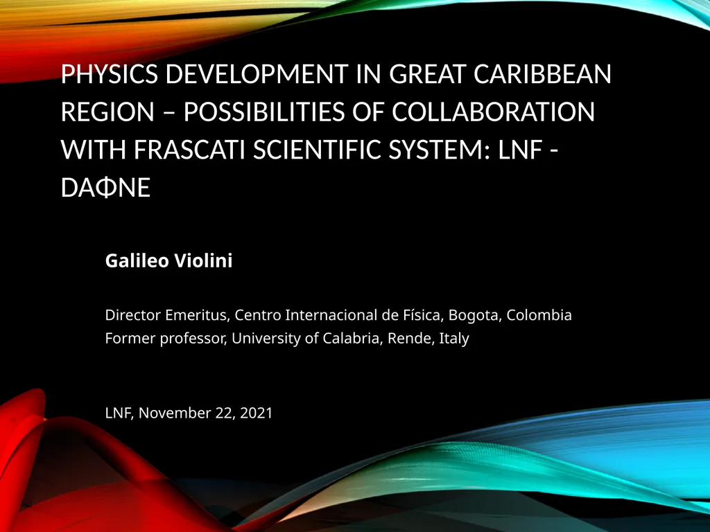 Physics Development in Great Caribbean Region – - slide 1 of 39