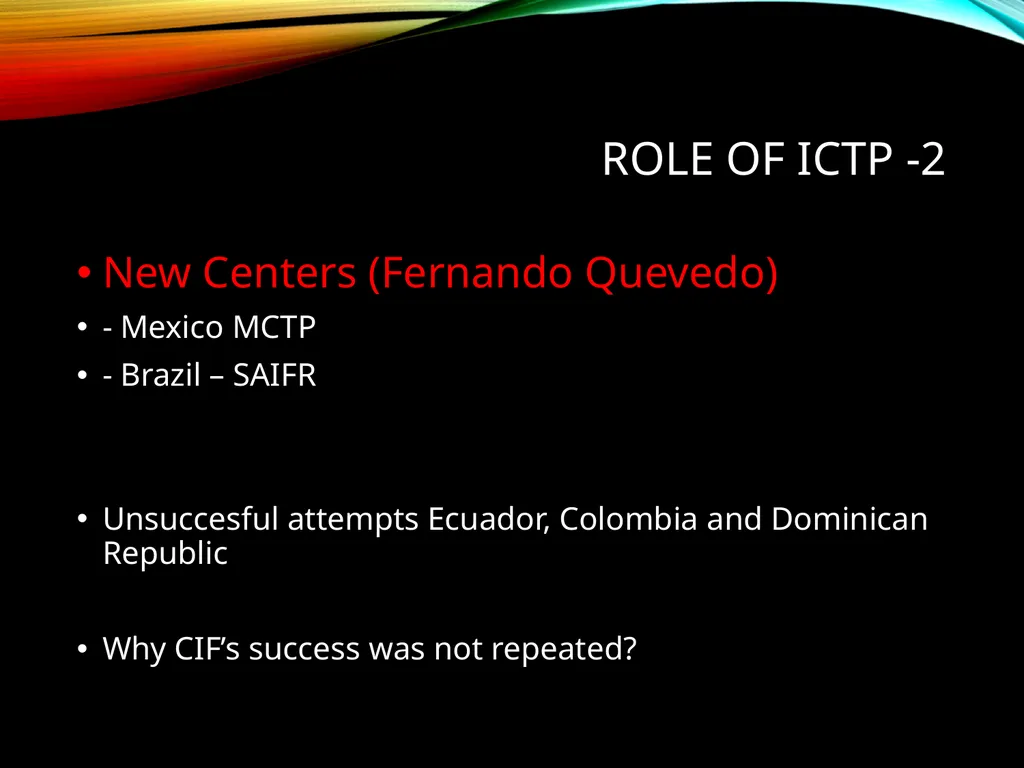 Physics Development in Great Caribbean Region – - slide 20 of 39
