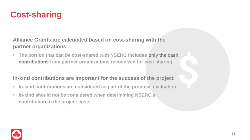 NSERC Alliance Grants Canada’s research - slide 11 of 47