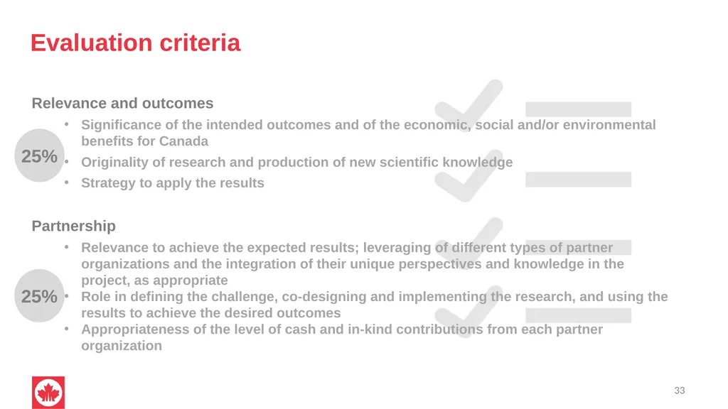 NSERC Alliance Grants Canada’s research - slide 33 of 47