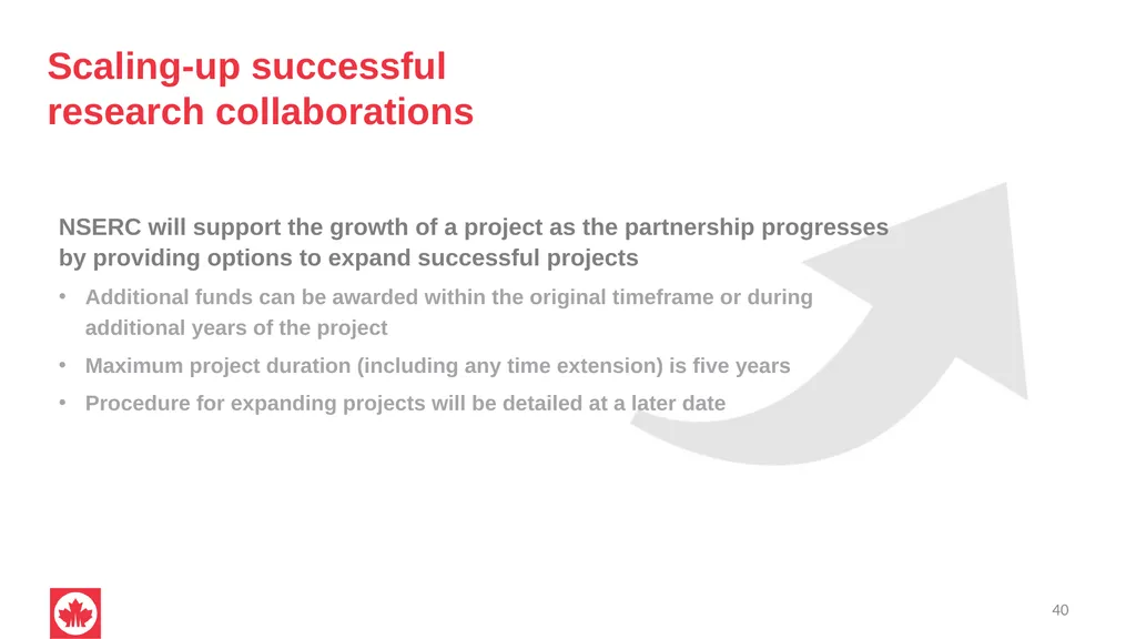 NSERC Alliance Grants Canada’s research - slide 40 of 47