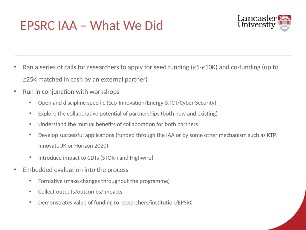 EPSRC Impact Acceleration Account 2017-2020 – - slide 4 of 29