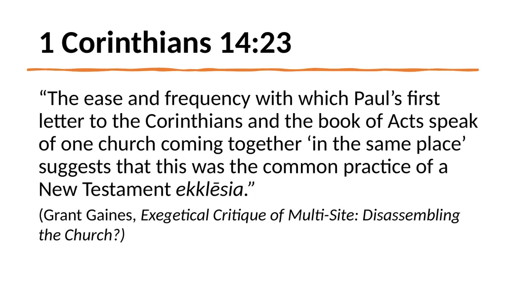 Ecclesiology --- Our approach What’s at play? - slide 25 of 34