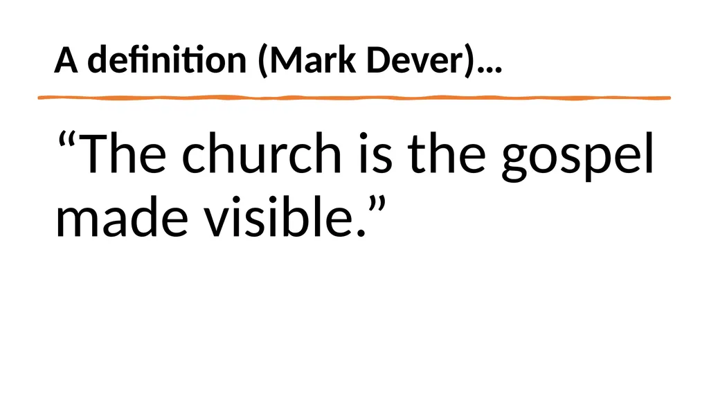 Ecclesiology --- Our approach What’s at play? - slide 7 of 34