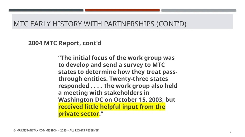 MTC Partnership Summit - background May 2023 © - slide 9 of 53