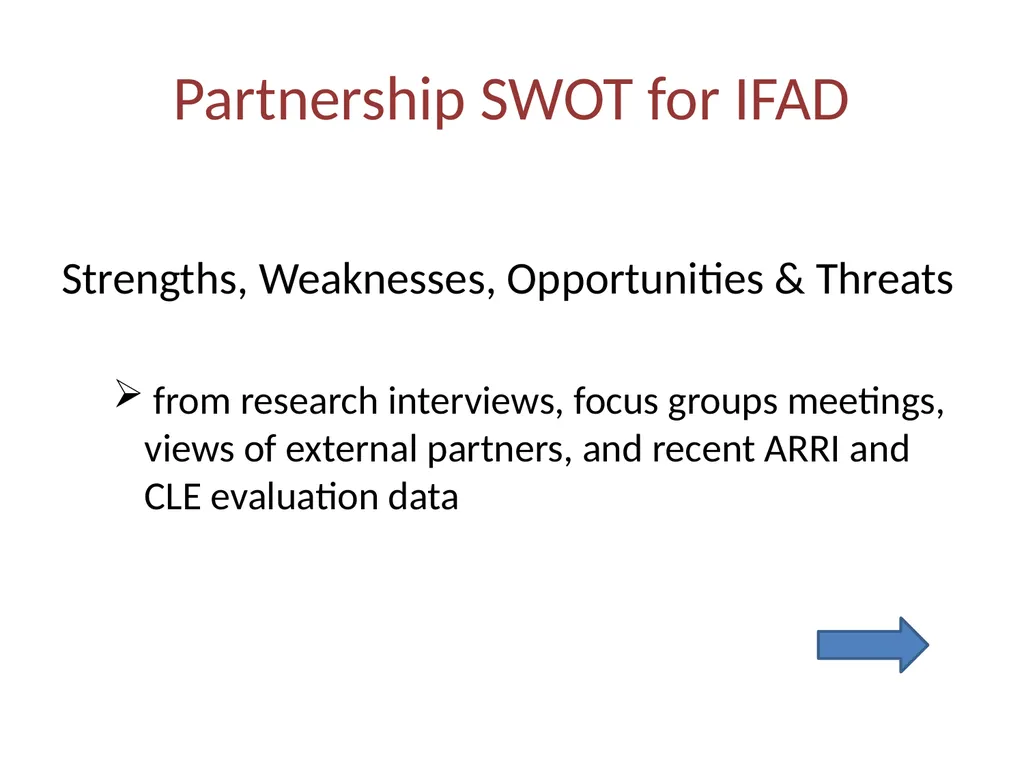 IFAD partnership strategy Presentation to informal - slide 6 of 14