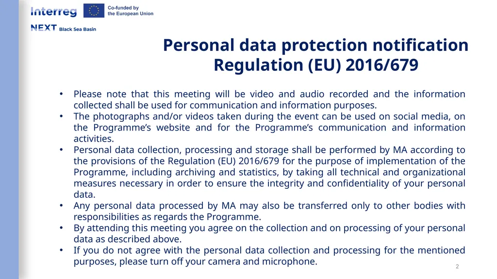 Interreg NEXT Black Sea Basin Programme Webinar - slide 2 of 31