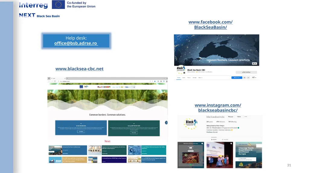 Interreg NEXT Black Sea Basin Programme Webinar - slide 31 of 31